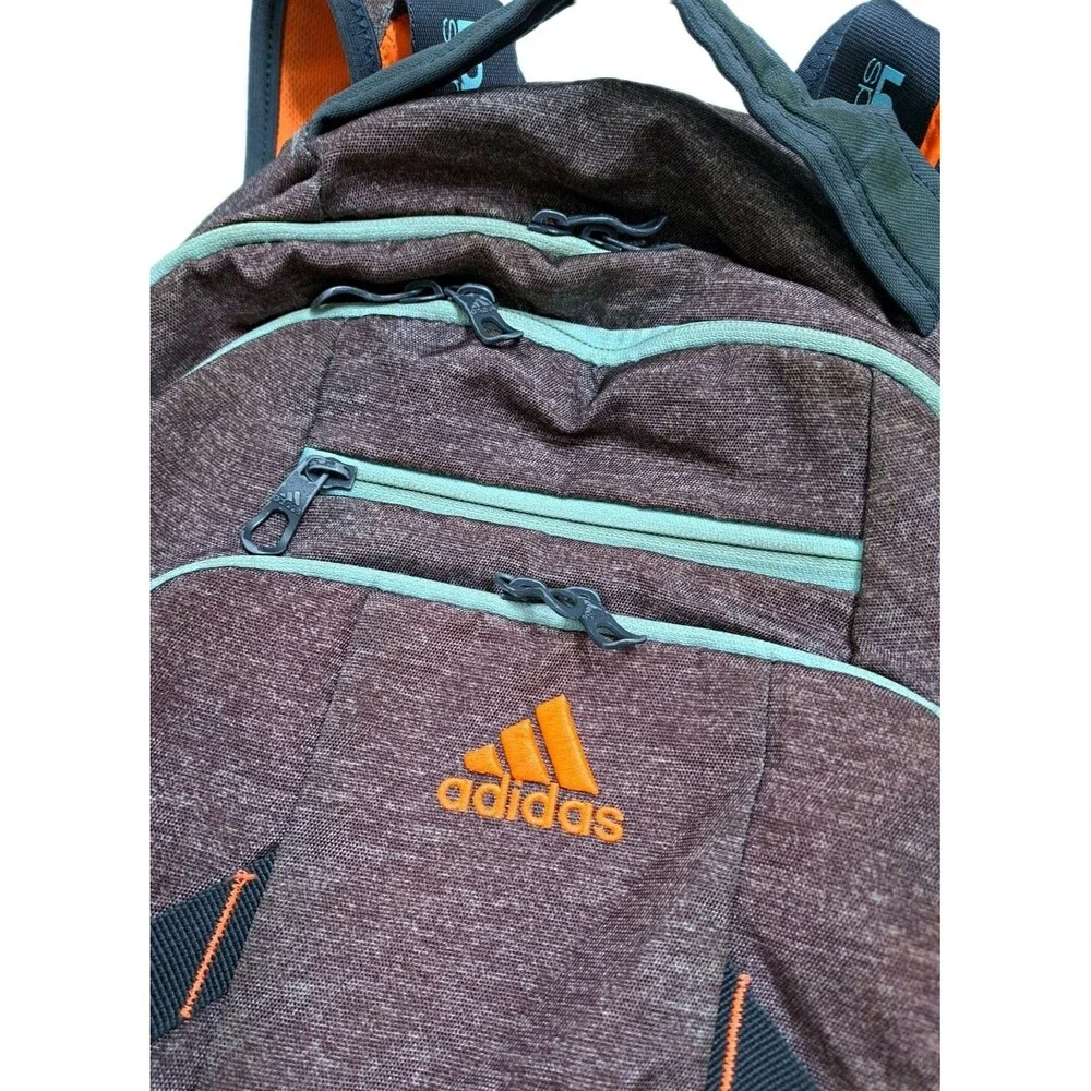 Adidas Load Spring Student Collegiate BackPack Bag Brown Orange Black School